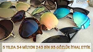 5 yılda 34 milyon 243 bin 93 gözlük ithal ettik