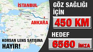 Göz sağlığı için 450 km yürüyecek
