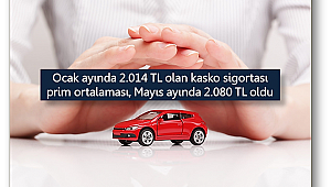 Kasko sigortası primleri Mayıs ayında 2 puan yükseldi