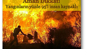 Aman Dikkat: Yangınların yüzde 95’i insan kaynaklı