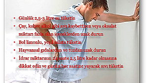 Böbrek taşı en çok yazın artıyor