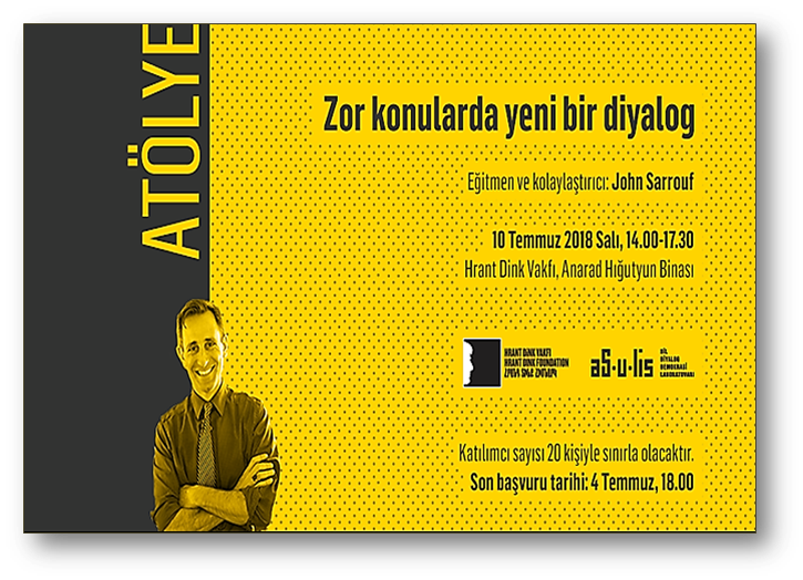 "Zor Konularda Yeni bir Diyalog" atölyesi