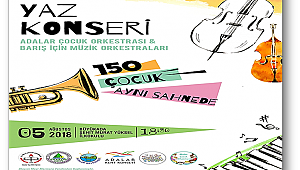 150 çocuk müziğin mucizevi gücüyle aynı sahnede