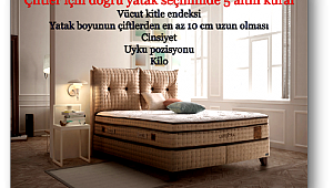 Çiftler için doğru yatak seçiminde 5 altın kural