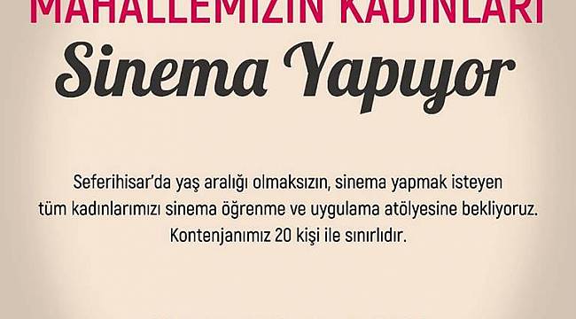 Kadınlar için sinema atölyesi