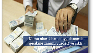 Kamu alacaklarına uygulanacak gecikme zammı oranı arttı