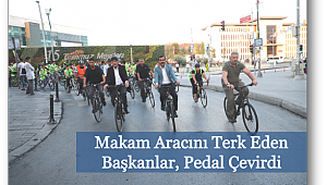 Makam araçlarını terk ettiler, bisiklete bindiler
