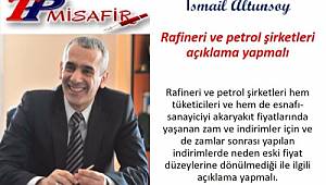 Rafineri ve petrol şirketleri bilgilendirici bir açıklama yapmalı