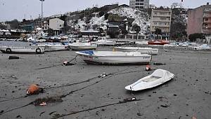 Korkutan görüntüler: Tekirdağ'da deniz çekildi