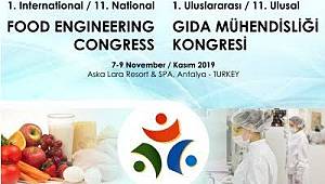 Gıda Mühendisliği Kongresi Antalya'da