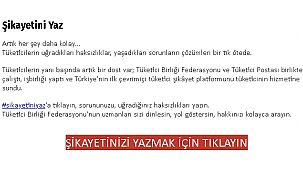 ŞİKAYETİNİ YAZ Yayında...