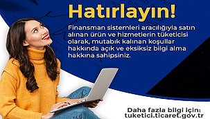 Finansal işlemlerinizde dikkatli olun - Tüketici Genel Müdürlüğü!